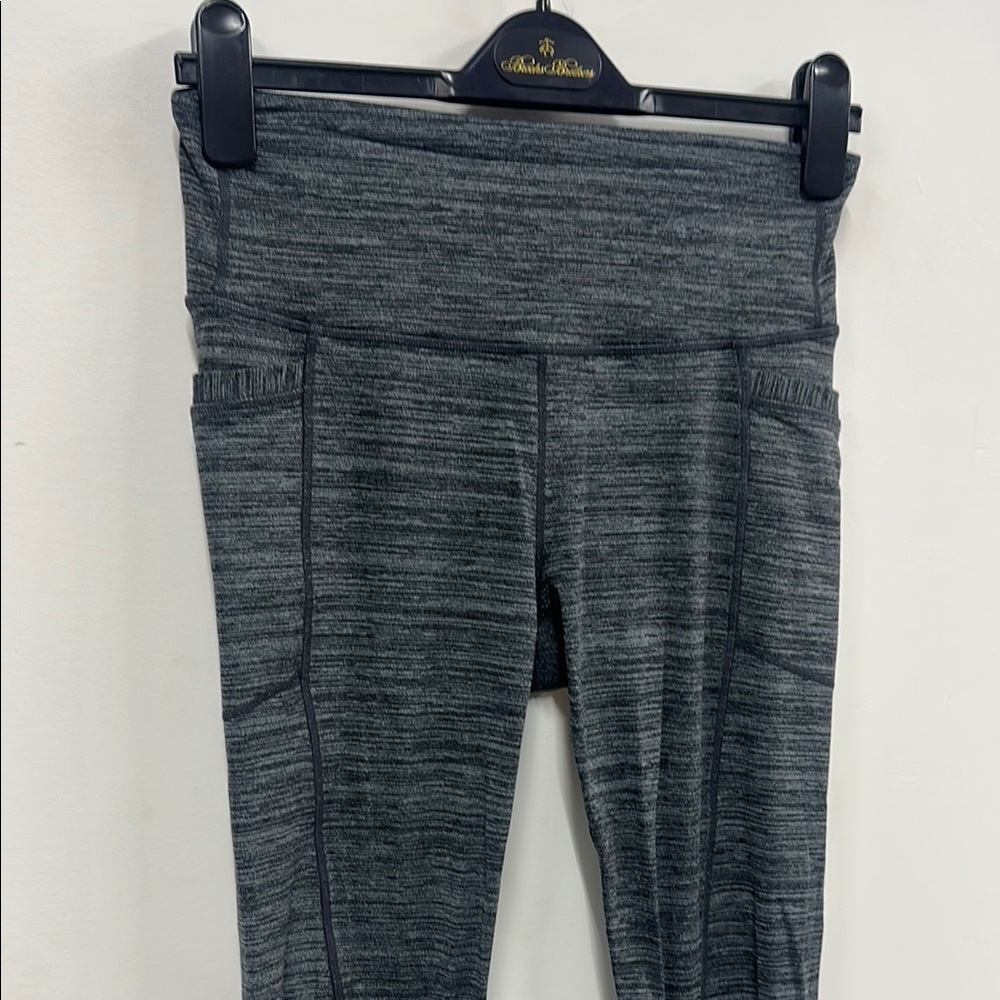 Athleta Gray High-Waisted Leggings M - Picture 2 of 6